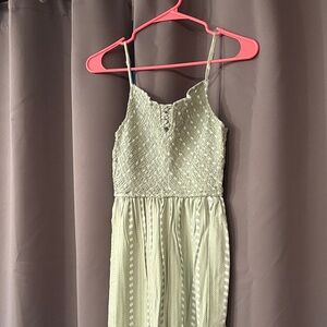 Green Spaghetti Strap Romper